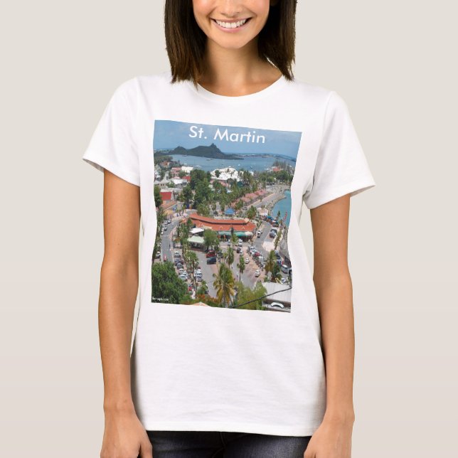 T-shirt Photo St. Martin et Marigot Bay (Devant)
