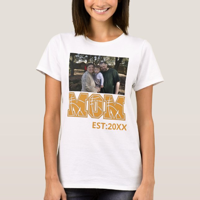 T-shirt Photo sur mesure Mères jour Sports Maman Basketbal (Devant)