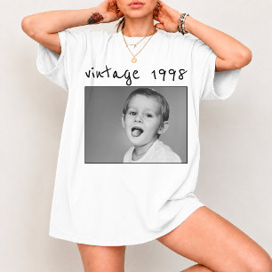 T-shirt Photo Vintage Personnalisé Et Anniversaire Nostalg