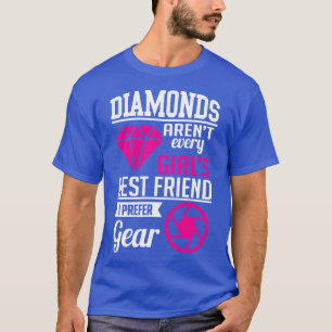 T-shirt Photographe de diamants engrenage blanc