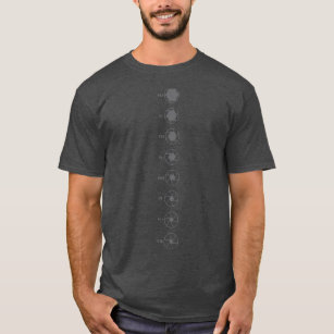 T-shirt Photographe d'ouverture Fstop design vertical gris