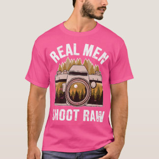 T-shirt Photographe Les vrais hommes photographient en Raw