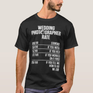 T-shirt Photographe mariage Photographe Personnel Note Pho