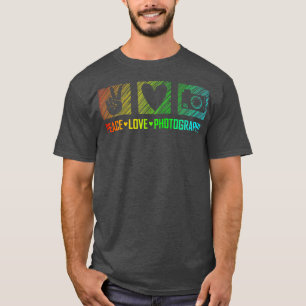 T-shirt Photographe Photo Harmony Peace Love Photographie