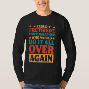 T-shirt Photographe retraité à la retraite pour l'amour de
