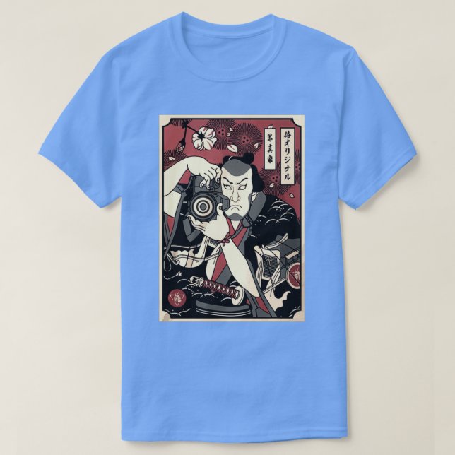 T-SHIRT PHOTOGRAPHE SAMURAI HOMMES PHOTO JAPONAIS  (Design devant)