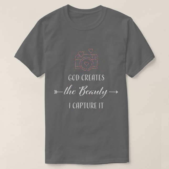 T-shirt Photographie Caméra Christian God Jesus (Design devant)