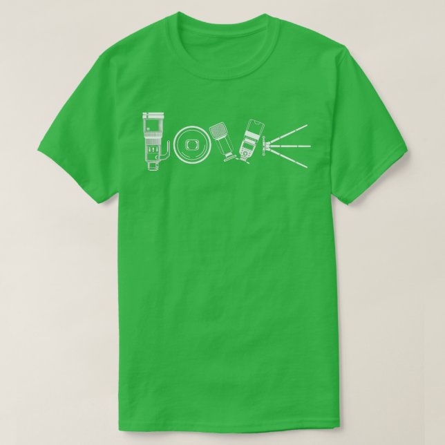 T-shirt Photographie de jour Caméra-cadeau Photographe 2 (Design devant)