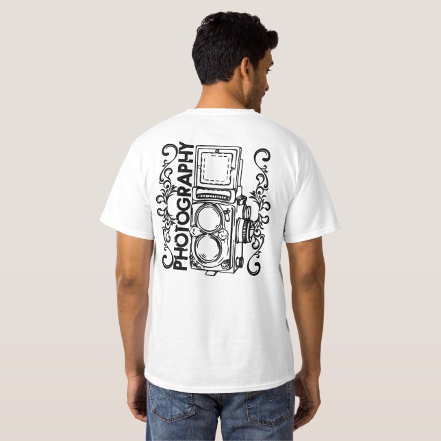 T-shirt Photographie de la vieille école (Dos entier)