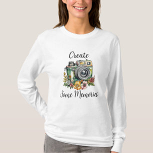 T-shirt Photographie Graphiques et Citation   Caméra Vinta
