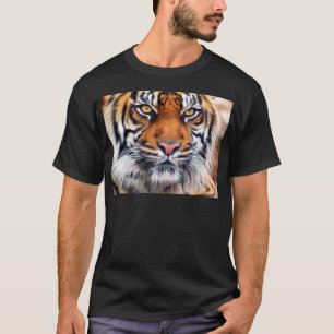 T-shirt Photographie masculine de peinture de tigre