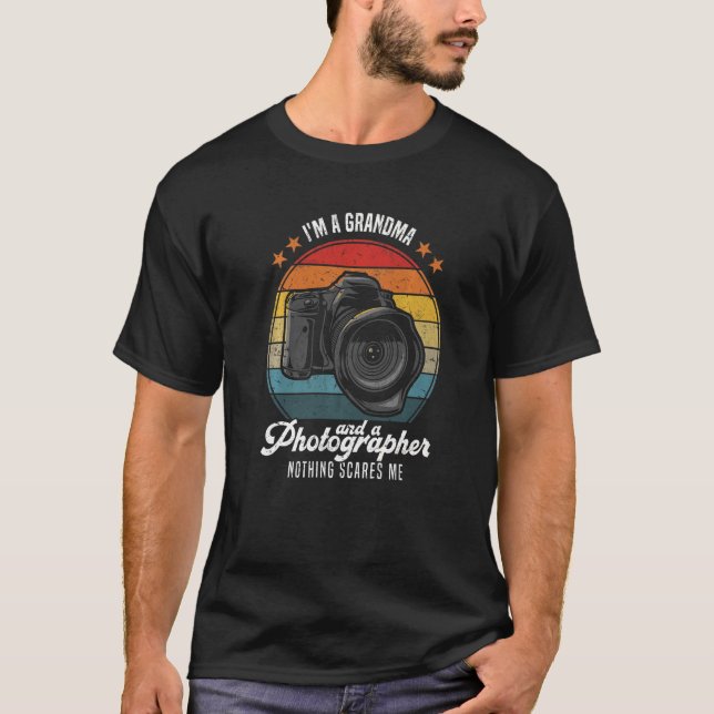T-shirt Photographie masculine Je suis grand-mère et photo (Devant)
