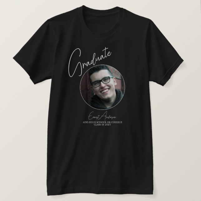 T-shirt Photographie noir et blanc Diplôme Hommes (Design devant)