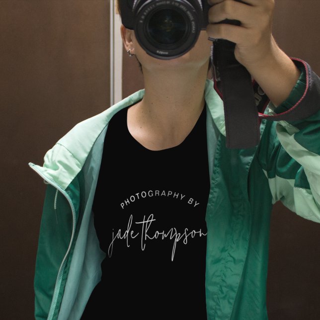 T-shirt Photographie par nom Photographe Vêtements de trav (Créateur téléchargé)