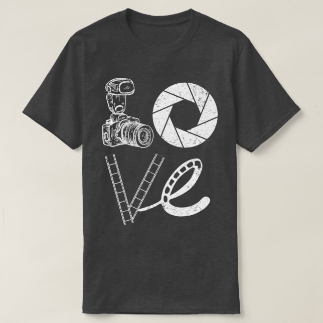 T-shirt Photographie Photographe Caméra (2) (Design devant)