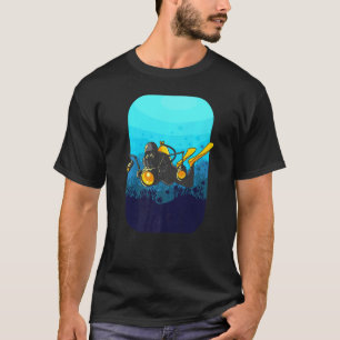 T-shirt Photographie sous-marine Plongeur avec appareil ph
