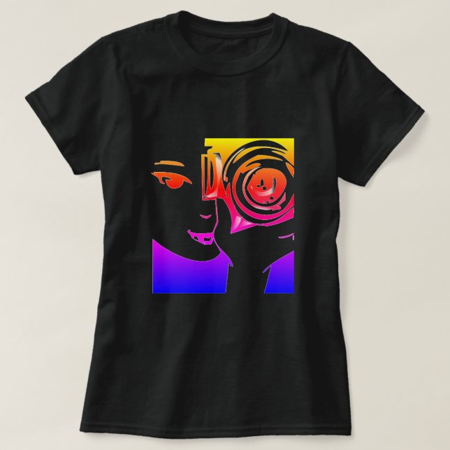 T-shirt photographique coloré (Design devant)