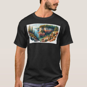 T-shirt Photos De Rocks National Lakeshore, Capturant Le
