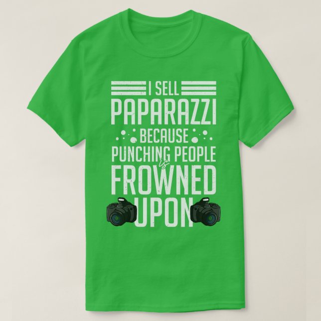 T-shirt Photos Paparazzi Photographe Caméra Photographie (Design devant)