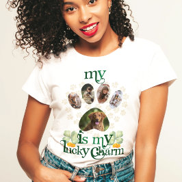 T-shirt Photos Paw Personnalisées Chien Saint Patrick's Da