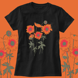 T-shirt Photos stylisées en forme de drap orange et vert