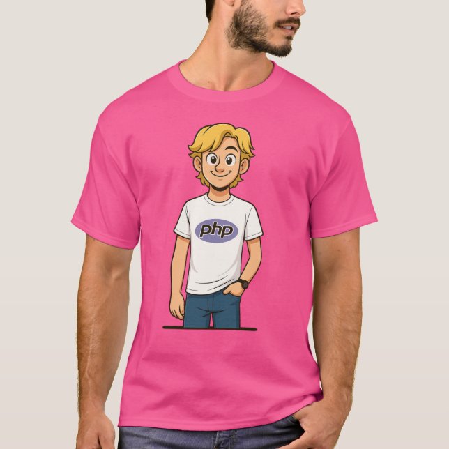 T-shirt PHP Disney Cartoon Programmer Tee (Devant)