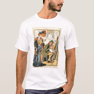 T-shirt Phryne : caricature du modèle d'un artiste