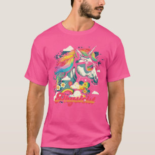 T-shirt Physicien de la licorne arc-en-ciel