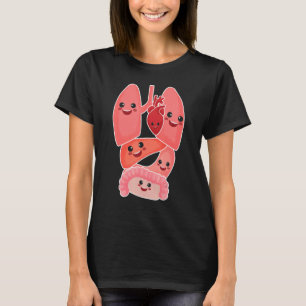 T-shirt Physiologie anatomique Poumons cardiaques maladie 