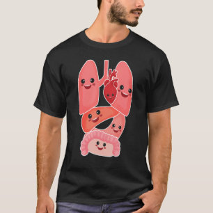 T-shirt Physiologie anatomique Poumons cardiaques maladie 