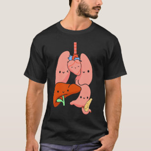 T-shirt Physiologie anatomique Poumons cardiaques maladie 