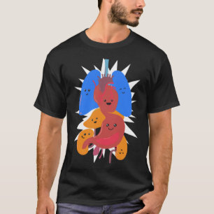 T-shirt Physiologie anatomique Poumons cardiaques maladie 