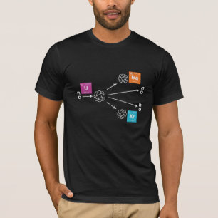 T-shirt Physique de la fission nucléaire Uranium Barium Kr