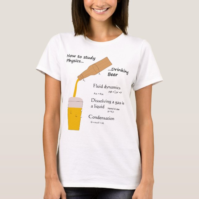 T-shirt Physique et bière (Devant)