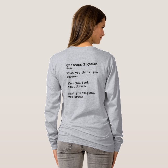 T-shirt Physique quantique : Cou de l'équipage à manches l (Dos entier)