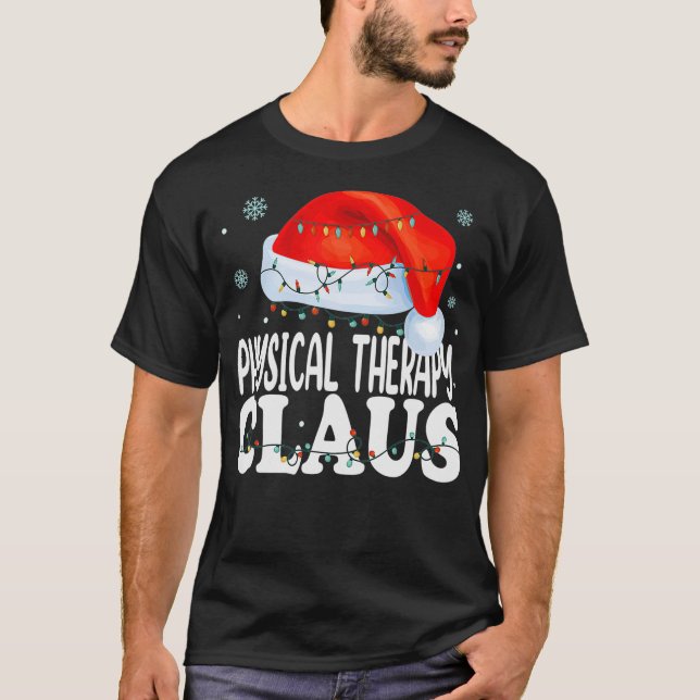 T-shirt Physique Thérapie Claus Noël Funny Matching Co (Devant)