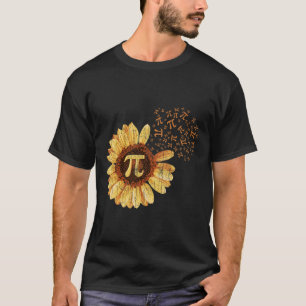 T-shirt Pi Apparel Pi Jour Sunflower Attire Math Drôle Cad