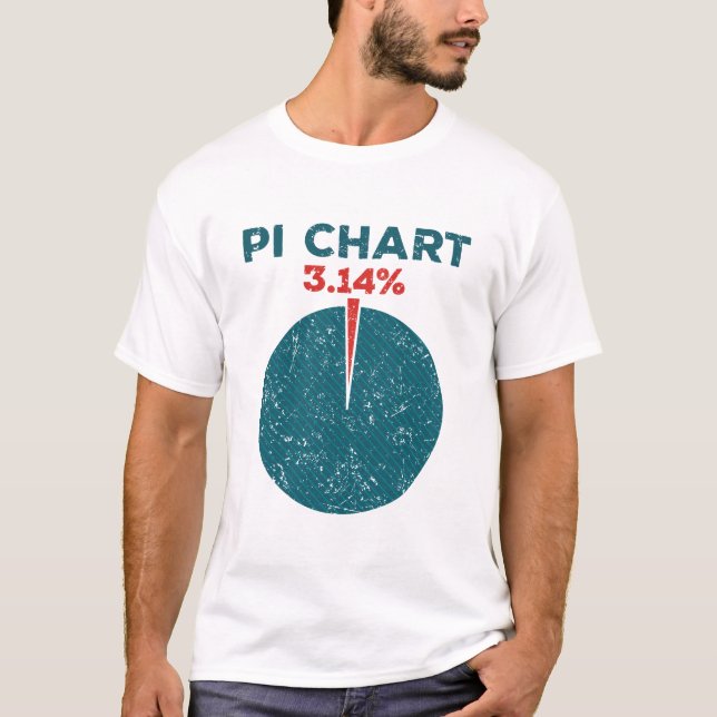 T-shirt Pi Chart Funny Pi Jour Enseignant Math (Devant)