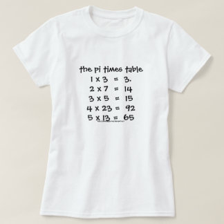 T-shirt pi chronomètre la table