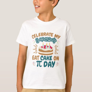 T-shirt Pi Day Anniversaire Funny Manger Gâteau