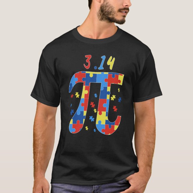T-shirt Pi Day Autism Puzzle Math Teacher Student Mathemat (Devant)