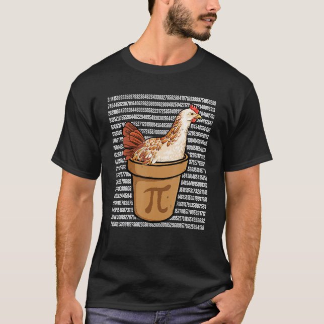 T-shirt Pi Day Funny Math Chicken in Pi Bowl Math Teacher  (Devant)