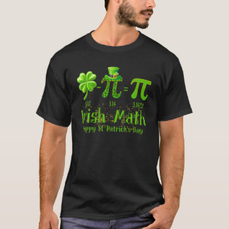 T-shirt Pi Day Irlandais Math Shamrock St Patrick’S Day Ma