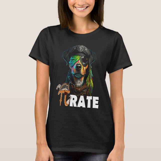 T-shirt Pi Day Pirate Dog 3 14 Funny Math Science Teacher  (Devant)