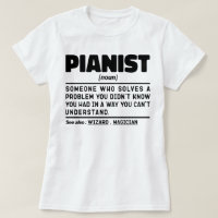 Pianist Noun Cool musicien instructeur Piano Lover