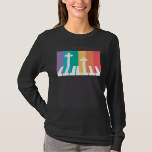 T-shirt Pianiste chrétien Joueur de piano Musicien religie