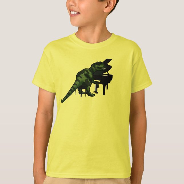 T-shirt Pianiste de dinosaure (Devant)