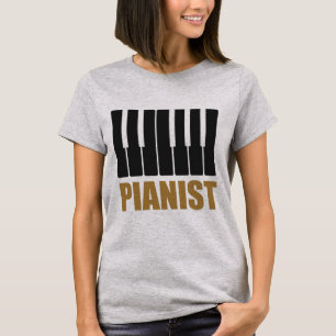 T-shirt Pianiste de la typographie moderne