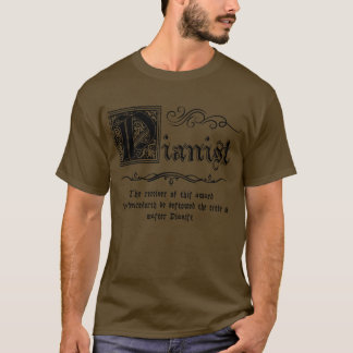 T-shirt Pianiste médiéval