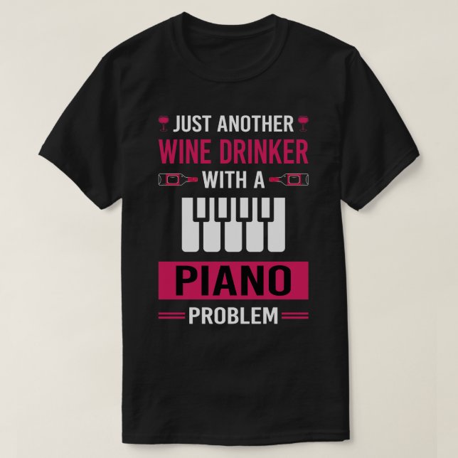 T-shirt Pianiste Piano Drinker (Design devant)